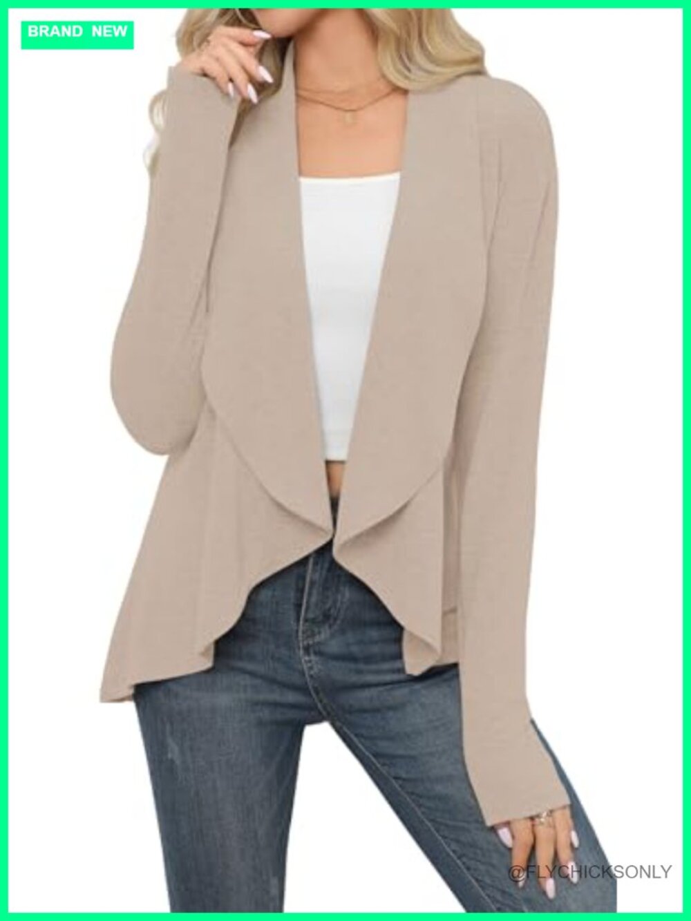 Women's Cardigan Open Front Long Sleeve Shawl Collar Knit Lightweight Soft